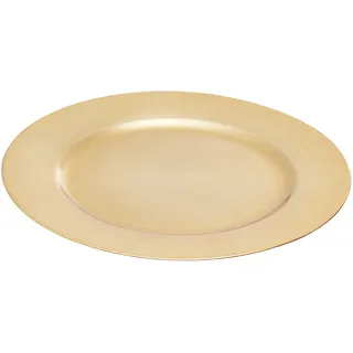 Premier Housewares Goldene Platzteller | Minimalistische Melamin-Teller für Geschirr-Set | Langlebige Speiseteller mit Gold-Finish | Premium-Tischdekorationsteller für Veranstaltungen
