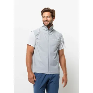 Funktionsweste JACK WOLFSKIN "PRELIGHT VEST M", Damen, Gr. S (48), grau (cool, grau), OBERSTOFF: 84% POLYAMID, 16% ELASTHAN. Futter: 100% POLYESTER, Westen Funktionsweste