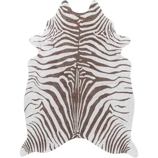 Novel Fellteppich , Braun, Weiß , Textil , Lederoptik , Tierform , 150x200 cm , Oeko-Tex® Standard 100 , für Fußbodenheizung geeignet, schmutzabweisend, für Hausstauballergiker geeignet, lichtunempfindlich, antistatisch, waschbar, pflegeleicht, strapazierfähig, leicht zusammenrollbar , Teppiche und Böden, Teppiche, Schaffelle & Kuhfelle