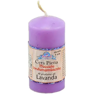 La Briantina Dekorative Sockelkerze, Paraffin, Lila, Höhe 8 x Durchmesser 3,8 cm, 89 Stück
