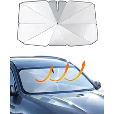 Pluworks Sonnenschutz Auto Frontscheibe Innen,Sonnenschutz Auto,mit Zertifiziertem UV Schutz,Reflektierend Sonnenschirm mit UV Shutz für Auto Windschutzscheibe