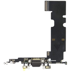OnlyTech - Ladebuchse Dock-Anschluss mit Flex-Antenne, Mikrofon, Kopfhöreranschluss und Ladebuchse kompatibel mit iPhone 8 Plus Schwarz