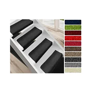 Floordirekt Step Stufenmatte Dynasty Velours Polypropylen, Filz Anthrazit 650 x 235 mm Rechteckig