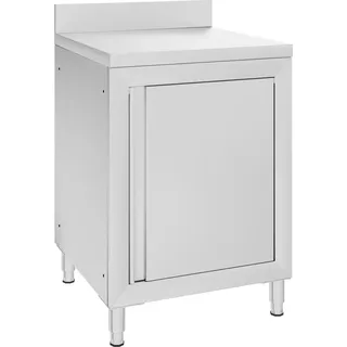 vidaXL Gastro-Arbeitstisch mit Schrank 60x60x96 cm Edelstahl