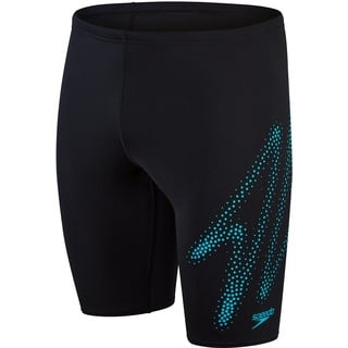 Speedo Herren Hyper Boom Placement II Badehose, Schwarz/Blau, 1