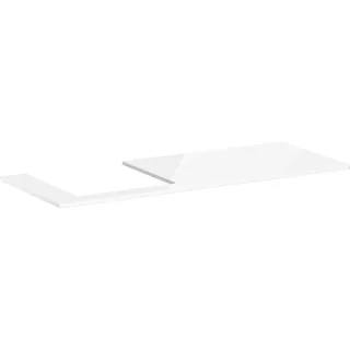 Hansgrohe Xelu Q Konsole mit Ausschnitt links, 1360x550, für Aufsatzwaschtisch, geschliffen, 54097050, Farbe: Weiß Hochglanz