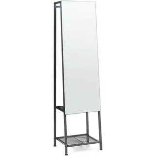 [en.casa] Garderobenspiegel Klilbojle 160 x 40 x 35 cm Schwarz