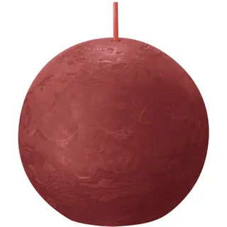 Bolsius Rustik-Kugelkerze Shine 76 mm Zartes Rot
