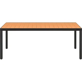 vidaXL Gartentisch Braun 185x90x74 cm Aluminium und WPC - Braun