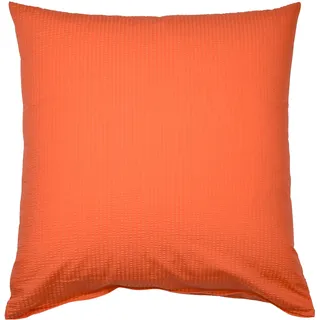 Kissenbezug JANINE "PIANO 0125 31 80x80", orange, B:40cm L:40cm, Mako-Soft-Seersucker, Obermaterial: 100% Baumwolle, Kissenbezüge, Kissenbezug, mit Reißverschluss