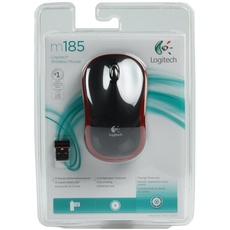 Bild von M185 Wireless Mouse schwarz/rot
