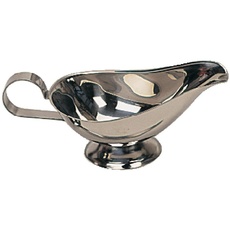 Olympia Sauciere aus Edelstahl, 450 ml, Silber, traditionelles Sauciere-Design, Sauciere, Größe: 235 x 128 x 75 mm, Verwendung mit verschiedenen Saucen, gewerbliche und private Nutzung, J053