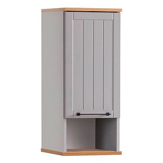 MÖBELPARTNER Bad-Hängeschrank Jelda 154165 platingrau, eiche-landhaus 30,3 x 32,6 x 180,9 cm