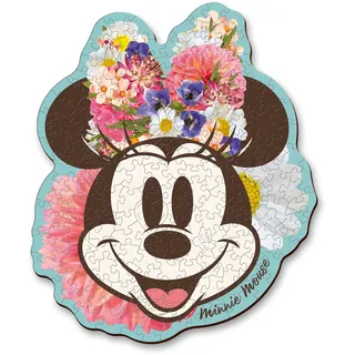 Trefl – Konturenpuzzle aus Holz: Disney, Stilvolle Minnie Maus – 160 Stücke, Wood Craft, Unregelmäßige Formen, 10 Figuren, Premium Modern Puzzlespiel, für Erwachsene und Kinder ab 9 Jahren