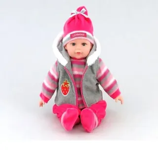 Lalka bobas z dzwiekiem mowi po polsku 35 cm