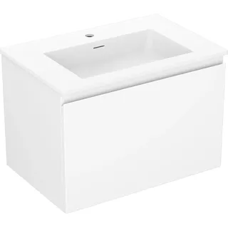 Mexen Orio Badezimmerschrank 70 cm mit Waschbecken Otis, 1 Schublade, weiß matt - 91A10-07047-1-BF01-W18M01 - Weiß