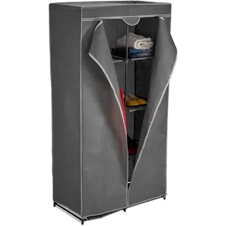 Relaxdays Stoffschrank , Textil, Metall, Kunststoff , 90x170x45 cm , Schlafzimmer, Kleiderschränke, Stoffschrank