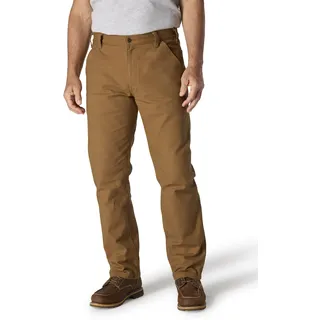 Carhartt Herren Loose Straight Rugged FlexTM Duck Dungaree Work Utility Pants, Carhartt Brown, 36W / 32L EU