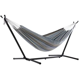 Vivere C8SUNG Sunbrella®-Hängematte mit Gestell Gateway Mist (8 Fuß), 249x109x104 cm