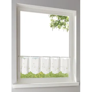 Querbehang HEINE HOME Gr. 1, weiß, B:90cm H:30cm, Polyester, Gardinen, Querbehang