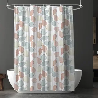 URAQT Duschvorhang, Anti-schimmel Wasserdicht Schnelltrocknend Duschvorhänge, Waschbar PEVA Shower Curtains 180x180 cm mit 12 Duschvorhangringen, Badewanne Shower Curtain(B)