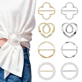 UYVPAER 8 Stück Clips Für Kleidung Metall, Rund, Als Schleppennadel, Kleiderclips, Für Brautkleid, Hemden Und Röcke, Silber