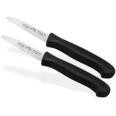 Otto Herder Manicure 2er Set Schälmesser Solingen, 18,5cm Messer für Obst Gemüse, rostfrei, mit Griff aus Kunststoff, Obstmesser Gemüsemesser mit gerader 7,5cm Klinge