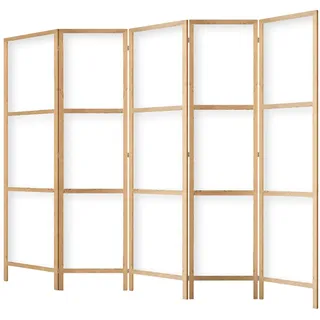 framed concept - Paravent Raumteiler aus Holz 225x172 cm, 5-teilig, einseitig, im orientalischen Stil