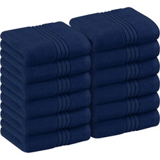 Utopia Towels - Luxus Waschlappen Set aus 100% Baumwolle, 30 x 30 cm Seiftücher (Marineblau)