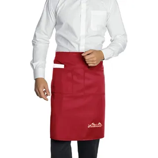 Viedouce 2 Pack Schürze,Wasserdicht Kurze Taille Kochschürze mit 2 Taschen, Küchenschürze,Grillschürze,Küchenschürze für Frauen Männer Restaurant Server Chef Kellnerin Kellner Barista