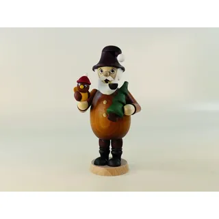 Räuchermann Wichtel mit Vogel und Baum BxH 9x16,5cm NEU Rauchmann Rauchfigur