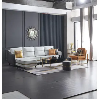 Wohnlandschaft Ecksofa L Form Sessel Set Garnitur Modern Sofa Leder Sitz Ecke