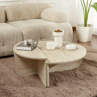 Dmora Couchtisch Wand Beige Holz 90 x 60 x 35 cm