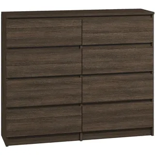 Kommode 120cm 8 Schubladen Sideboard Möbel Schrank Schubladenschrank wenge - 120cm X 97cm X 120