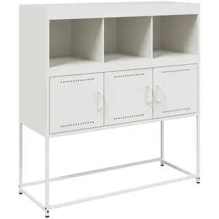 Sideboard Weiß 100,5x39x107 cm Stahl - Weiß