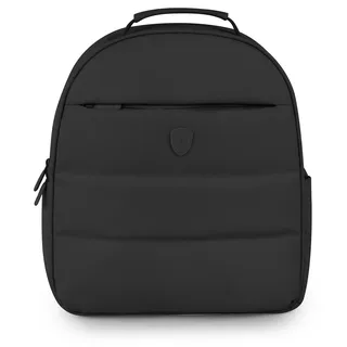 Rucksack HEYS "The Puffer Backpack", Damen, Gr. B/H/T: 30cm x 14cm x 33cm, schwarz, Polyester, Polyurethane, Rucksäcke Rucksack, Trolley-Aufsteck-Sleeve