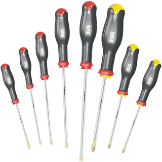 USAG 324 SH8 Set mit 8 Schraubendrehern, Schlitz, Kreuzaufdruck