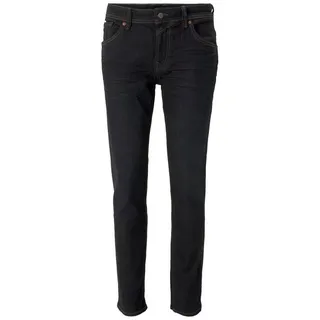 Tom Tailor DENIM Herren Aedan Straight Jeans, blau, Logo Print, Gr. 34/36