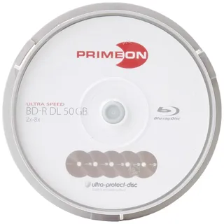 PrimeOn BD-R DL Rohling 50GB, 8x, 10er Spindel