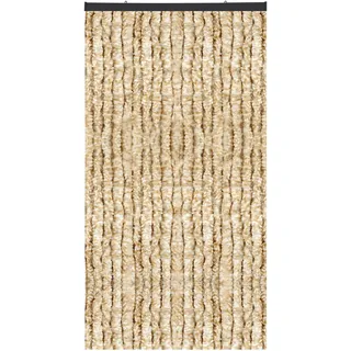 Bestlivings Flauschvorhang in Sondergröße - Türvorhang Breite: 160cm - Länge: 250cm, Beige Meliert
