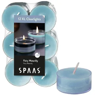 Spaas Fairy Waterlily Teelichter 12 St. grau-blau