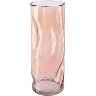 LEONIQUE Tischvase »Blumenvase Caline« Vase aus Glas, im Crunch-Design, Höhe ca. 30 cm, braun