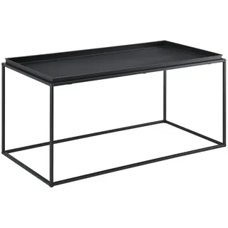 [en.casa] Couchtisch Nyker Schwarz Metall 100 x 50 x 47 cm