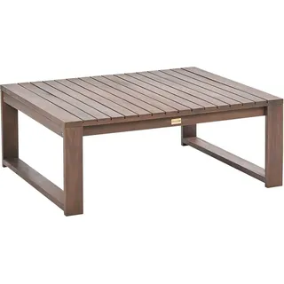 BELIANI Loungetisch Dunkelbraun Akazienholz 90 x 75 cm Rechteckig Retro Landhaus Stil Terrasse Outdoor Balkon Beistelltisch Couchtisch - Dunkelbraun