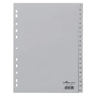 Durable Ordnerregister DIN A4 1-20 grau 20-teilig, 1 St.