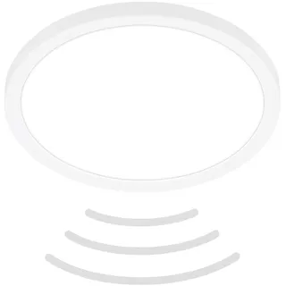 Briloner LED Deckenlampe Bewegungsmelder IP44, LED Badlampe, Badezimmerleuchte flach, - Weiß