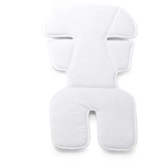 Italbaby 050.0030 Universal-Sitzauflage für Kinderwagen, wendbar, mit Frottee Bianco