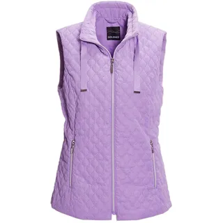 Kurzweste GOLDNER "Kurzgröße Leichte Steppweste mit Stehkragen", Damen, Gr. 19, lila (violett), Obermaterial: 92% Polyester PES. 8% Polyamid PA., Westen Kurzweste, mit Stehkragen