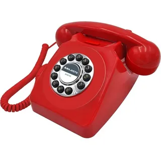 TELEFONO FISSO VINTAGE AUDIOLA/MAJESTIC RED