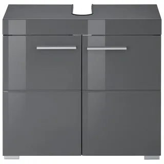 welltime Waschbeckenunterschrank »Avena« Waschtisch 2türig- Aussparung 26/8 cm - (B/T/H) 60/34/56 cm, grau